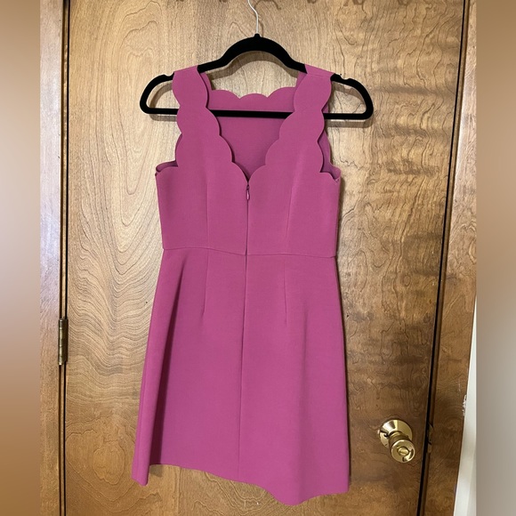 LOFT purple scallop-edged dress - Picture 2 of 4